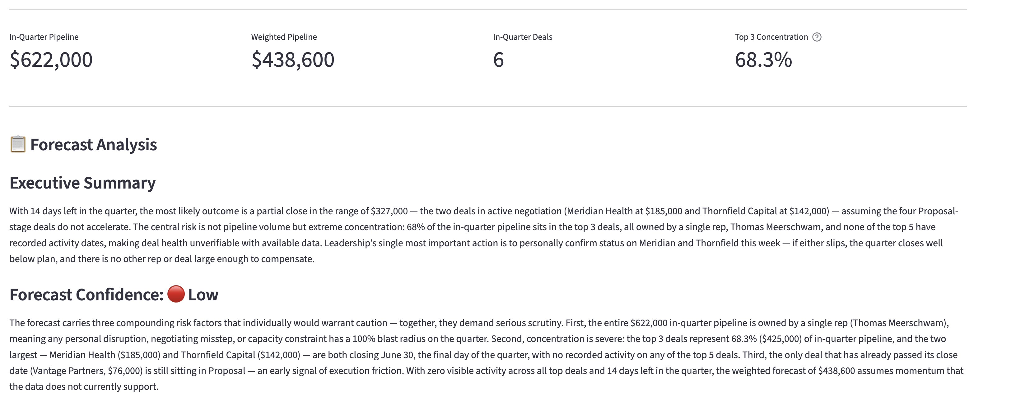 Pipeline Synthesizer — Executive Summary output